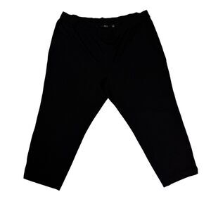 Dennis Basso Black Straight Leg Ankle Length Crepe Pants 3x
